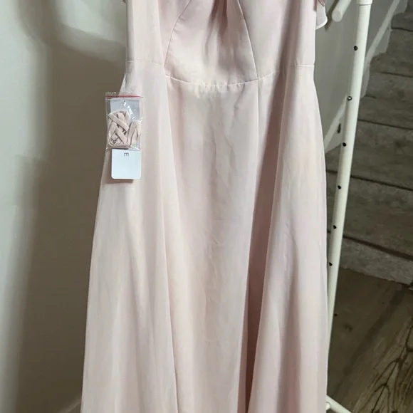 Azazie Pink Sweetheart Maxi Gown for Weddings - Picture 3 of 5